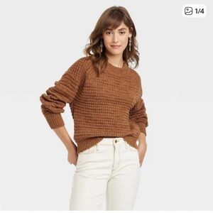 Universal Thread Warm Brown Crew Neck Sweater